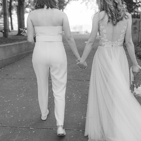 Watters White Lace Wedding Dress - Picture 2 of 4